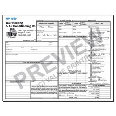 HV-1020 HVAC Time & Materials Work Order Invoice Digital for Tablets